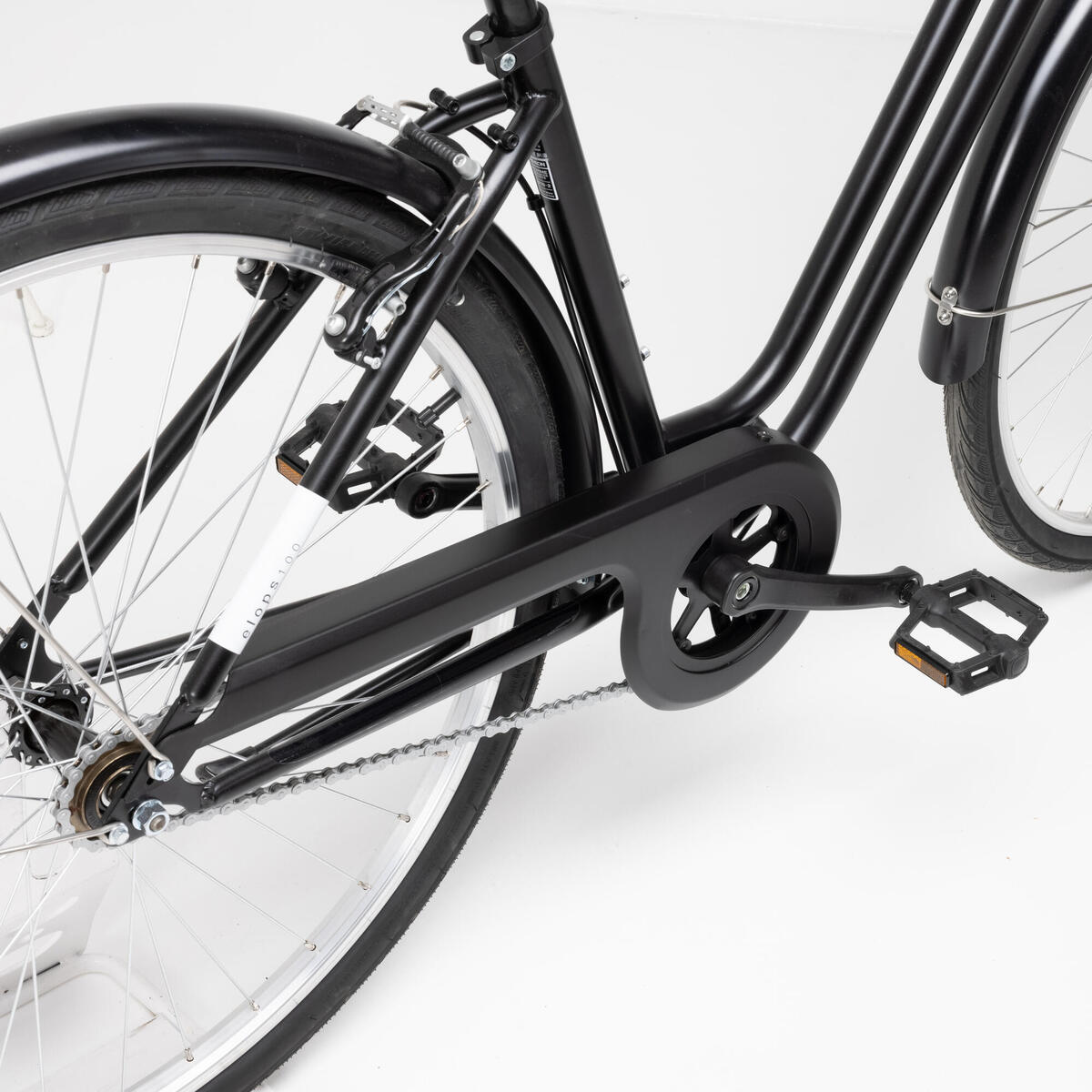 Vélo de Ville ELOPS 100 CADRE BAS NOIR