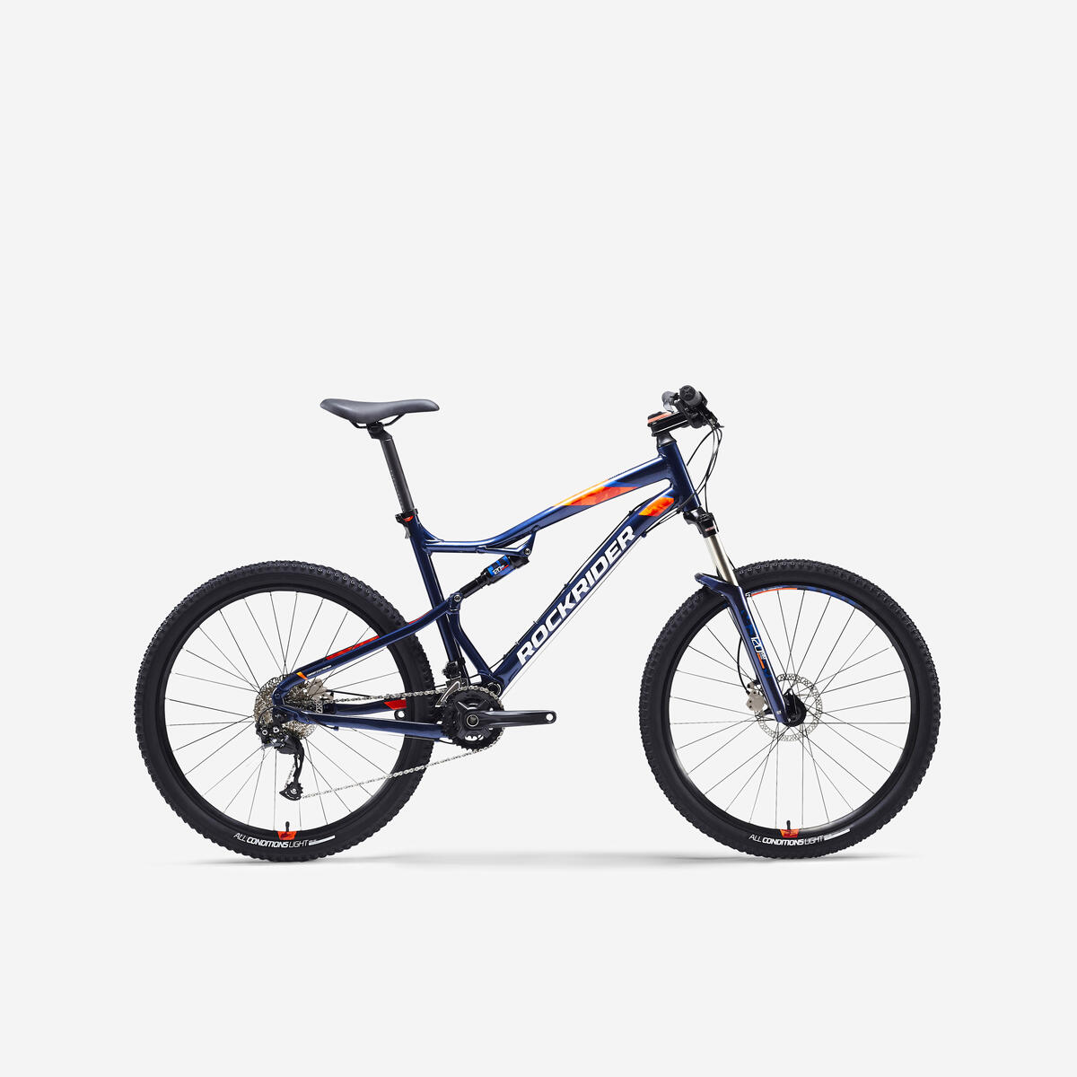 Vélo vtt tout SUSPENDU ST 540 S BLEU ORANGE 27,5"