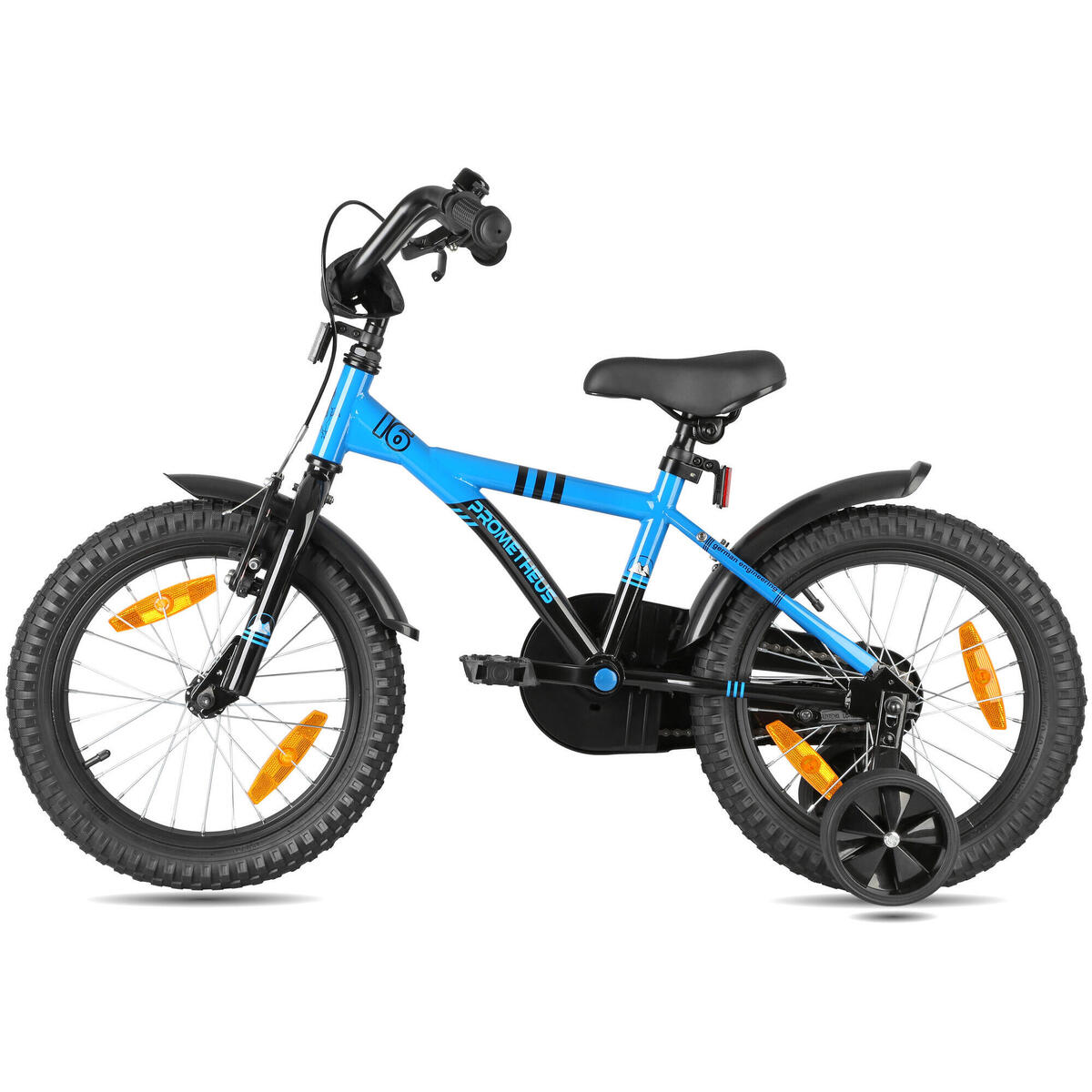 Vélo 16" enfant 4-6 ans avec roues stabilisateurs et rétropédalage