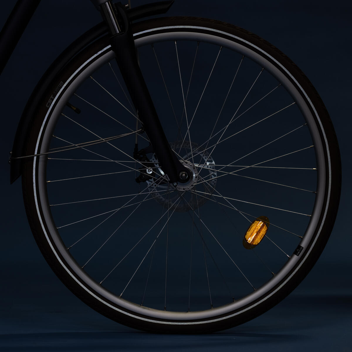 Vélo de ville électrique ELOPS 900 CADRE HAUT BLEU MARINE