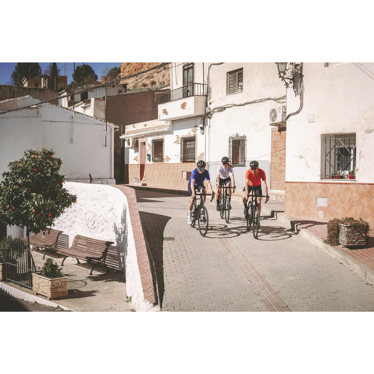 Vélo route CYCLOTOURISTE RC500 MICROSHIFT 9V GRIS