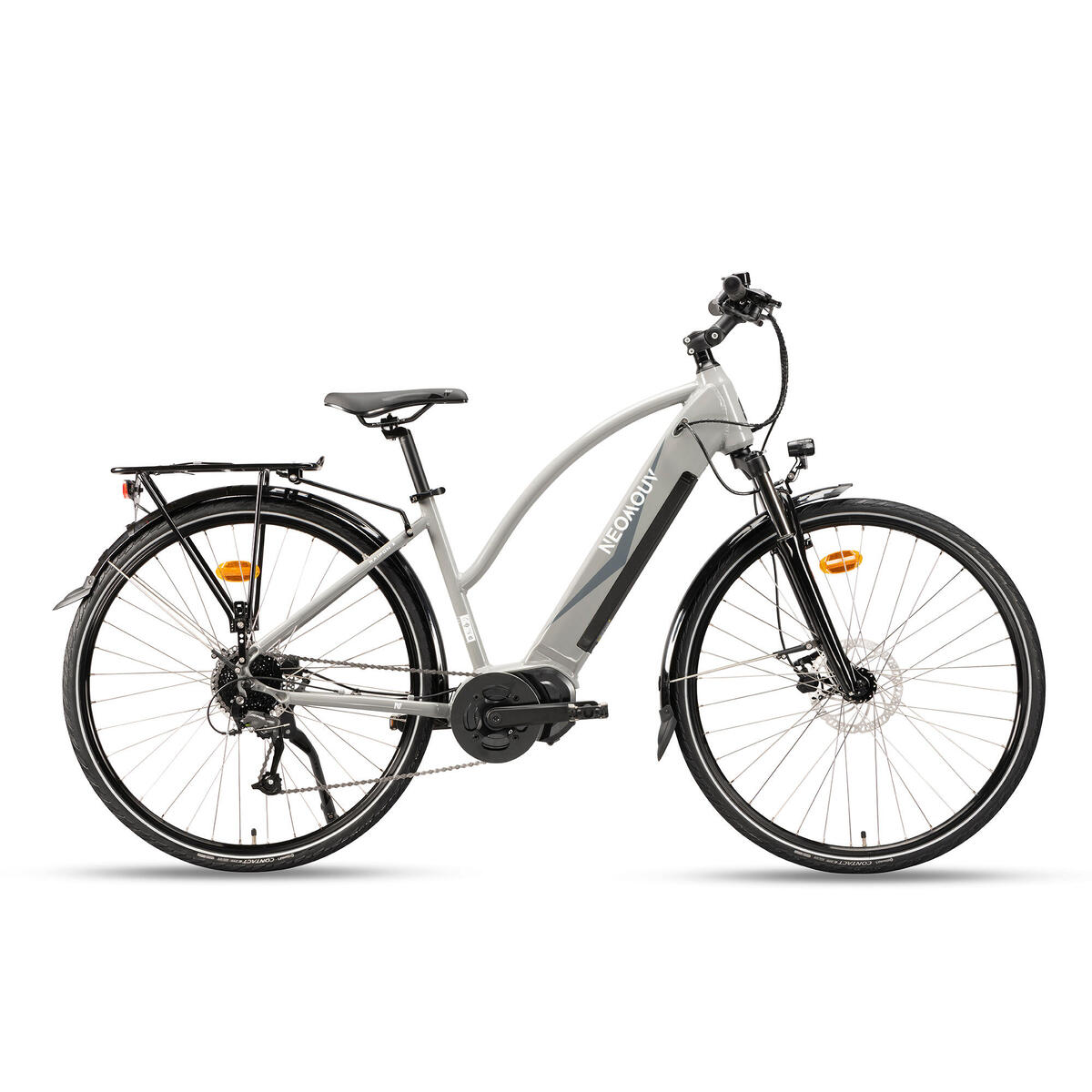 Vélo tout chemin électrique NEOMOUV RAIPON 2  Gris
