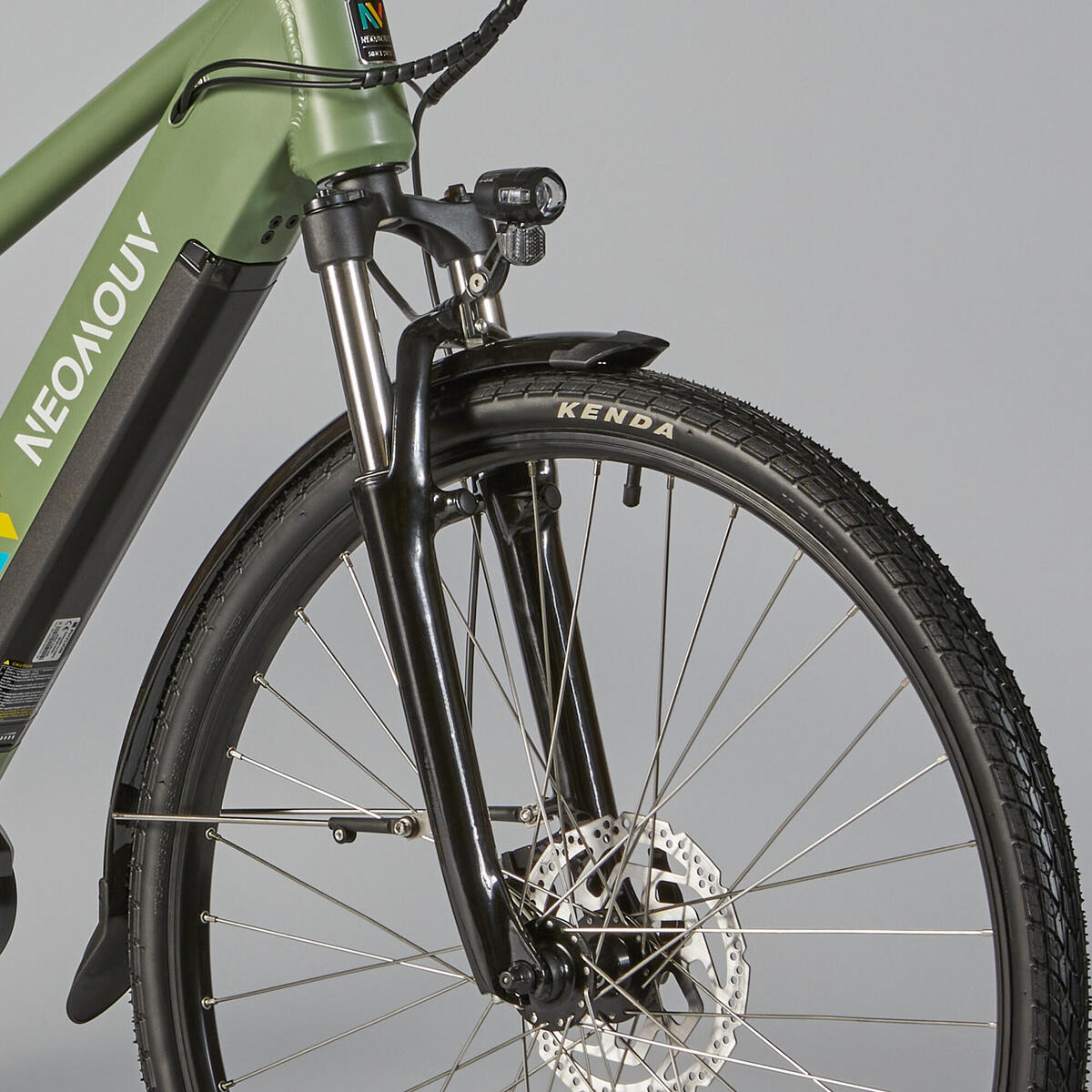 Vélo tout chemin électrique NEOMOUV RAIPON 2 High Frame Kaki