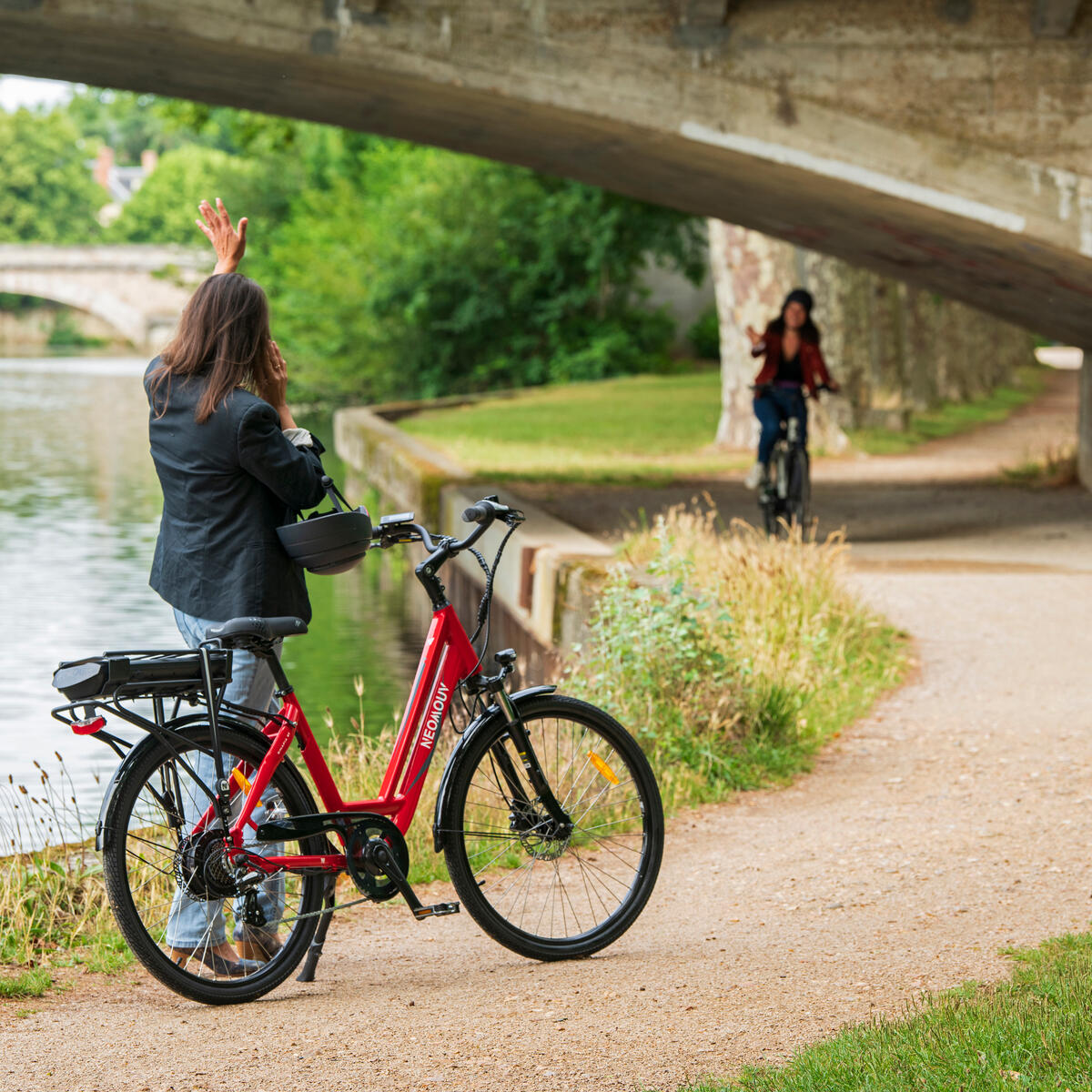 Vélo ville électrique NEOMOUV Sinapia Hydraulique Turquoise