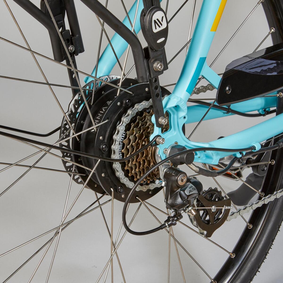 Vélo ville électrique NEOMOUV Sinapia Hydraulique Turquoise