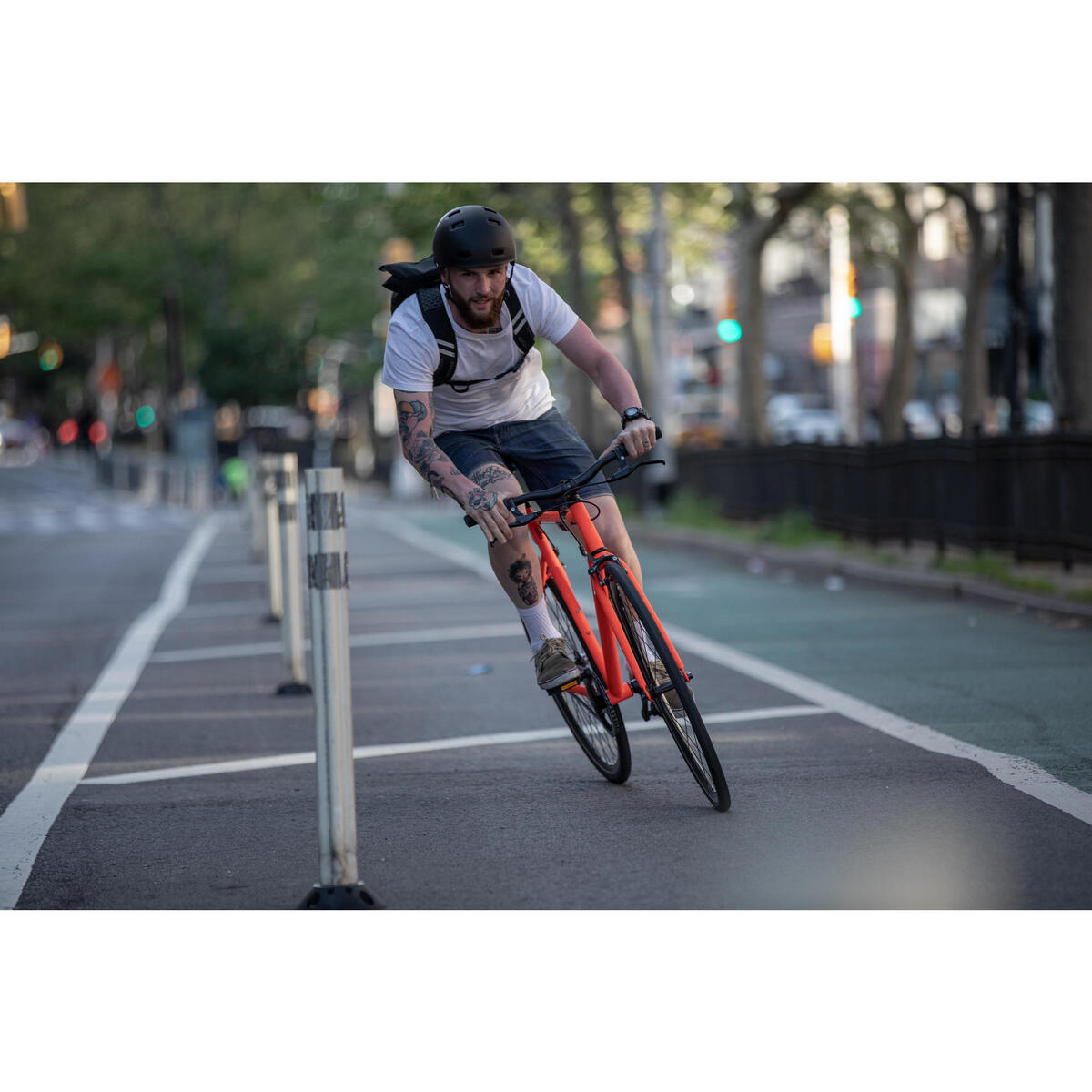 Vélo Ville SINGLE SPEED 500 Orange