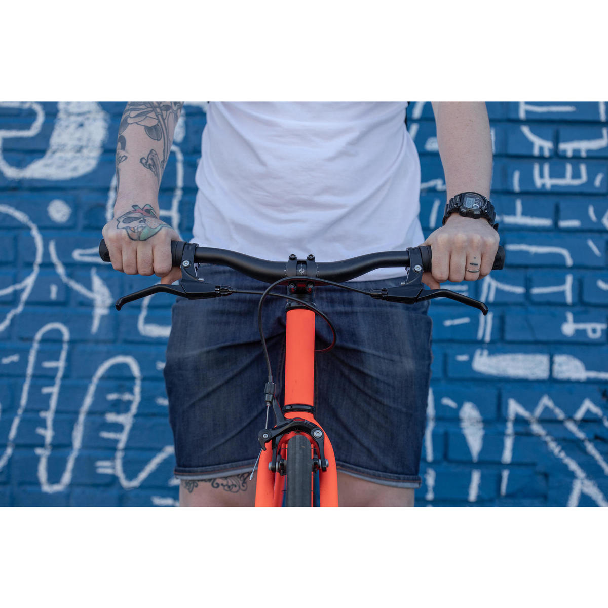 Vélo Ville SINGLE SPEED 500 Orange