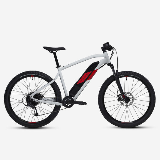 Vélo VTT électrique semi-rigide 27,5" E-ST 100 Blanc Rouge