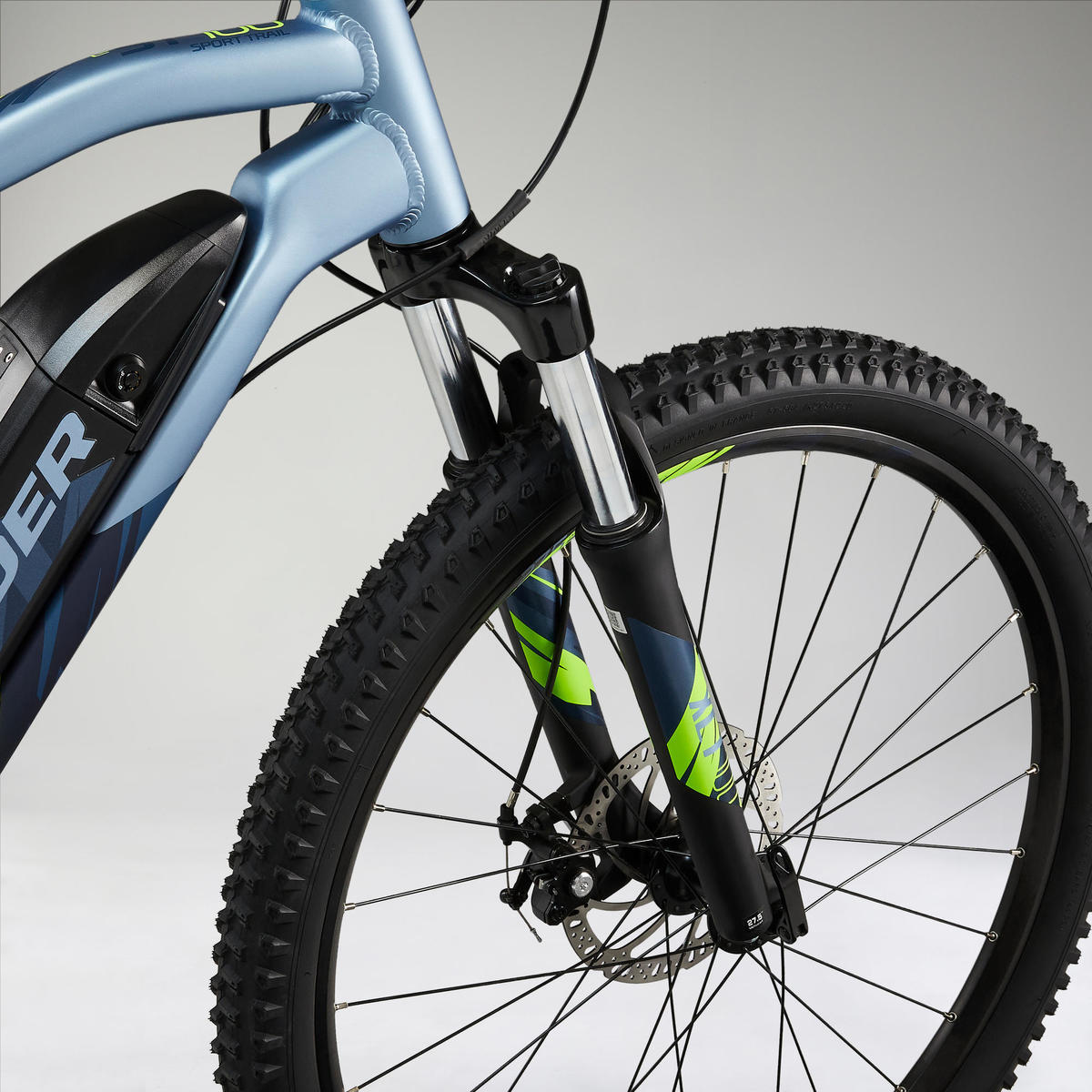 Vélo VTT électrique semi-rigide 27'5" E-ST 100 BLEU