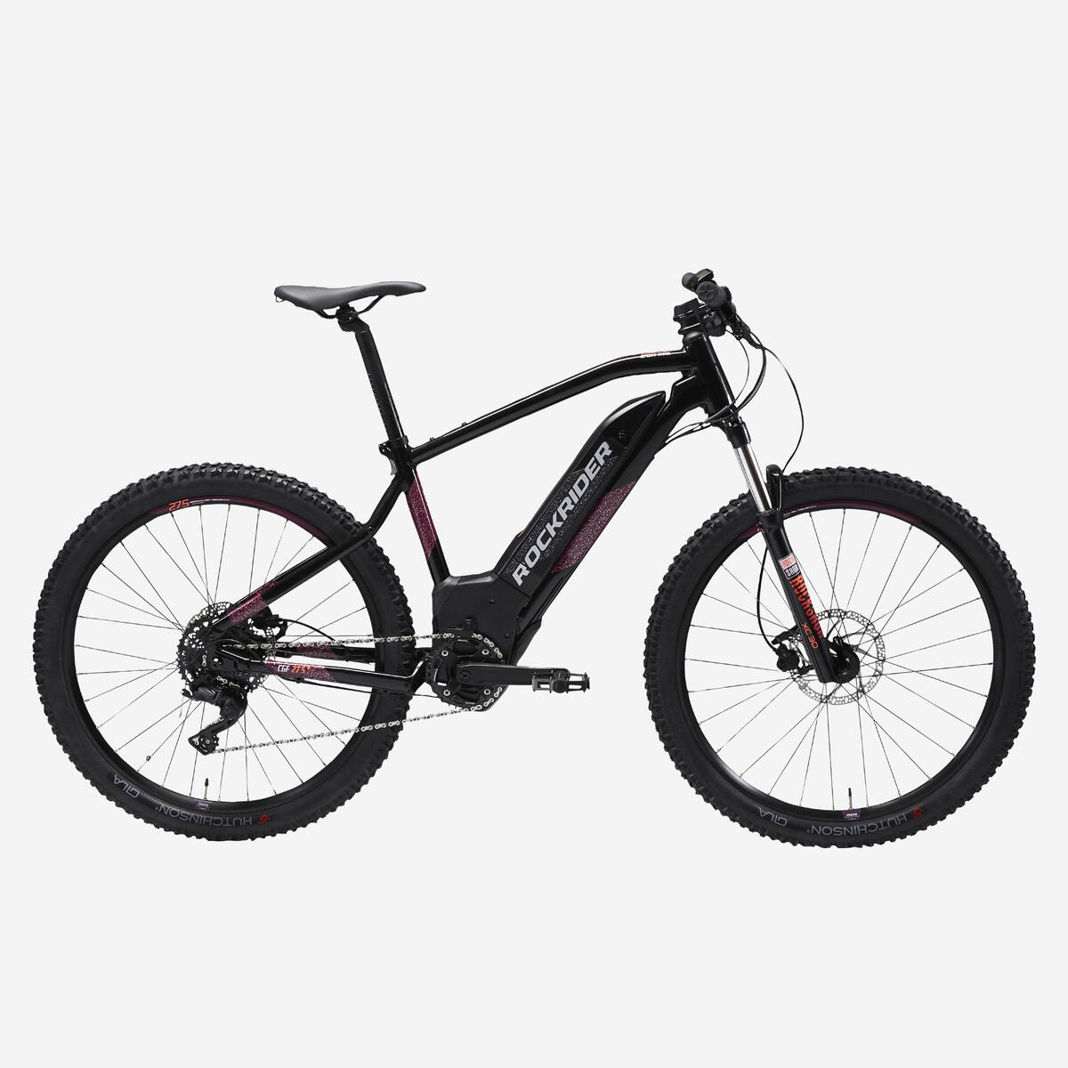 Vélo VTT électrique semi-rigide 27,5" E-ST520 Noir Violet