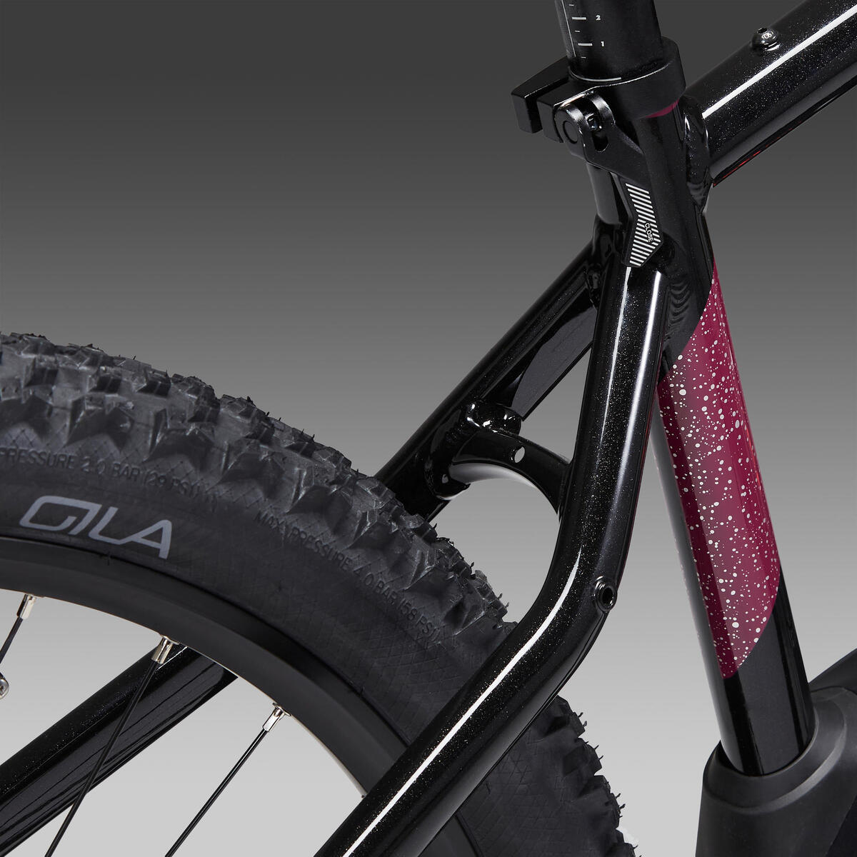 Vélo VTT électrique semi-rigide 27,5" E-ST520 Noir Violet