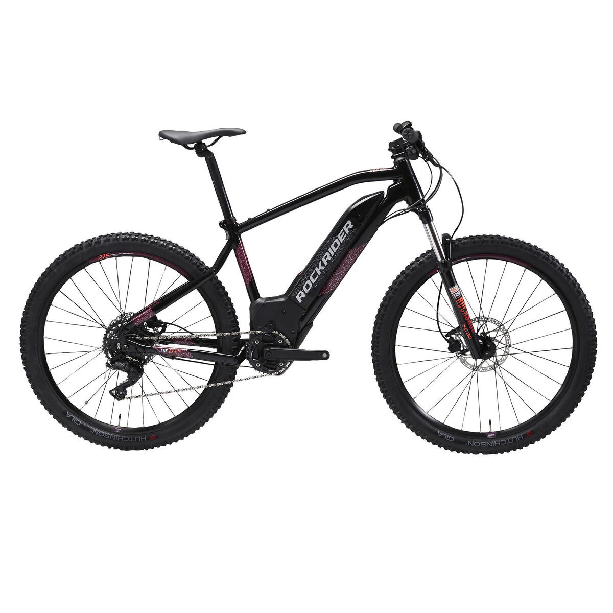 Vélo VTT électrique semi-rigide 27,5" E-ST520 Noir Violet