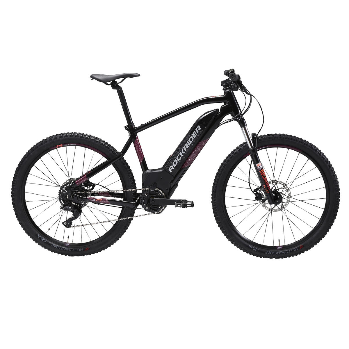 Vélo VTT électrique semi-rigide 27,5" E-ST520 Noir Violet