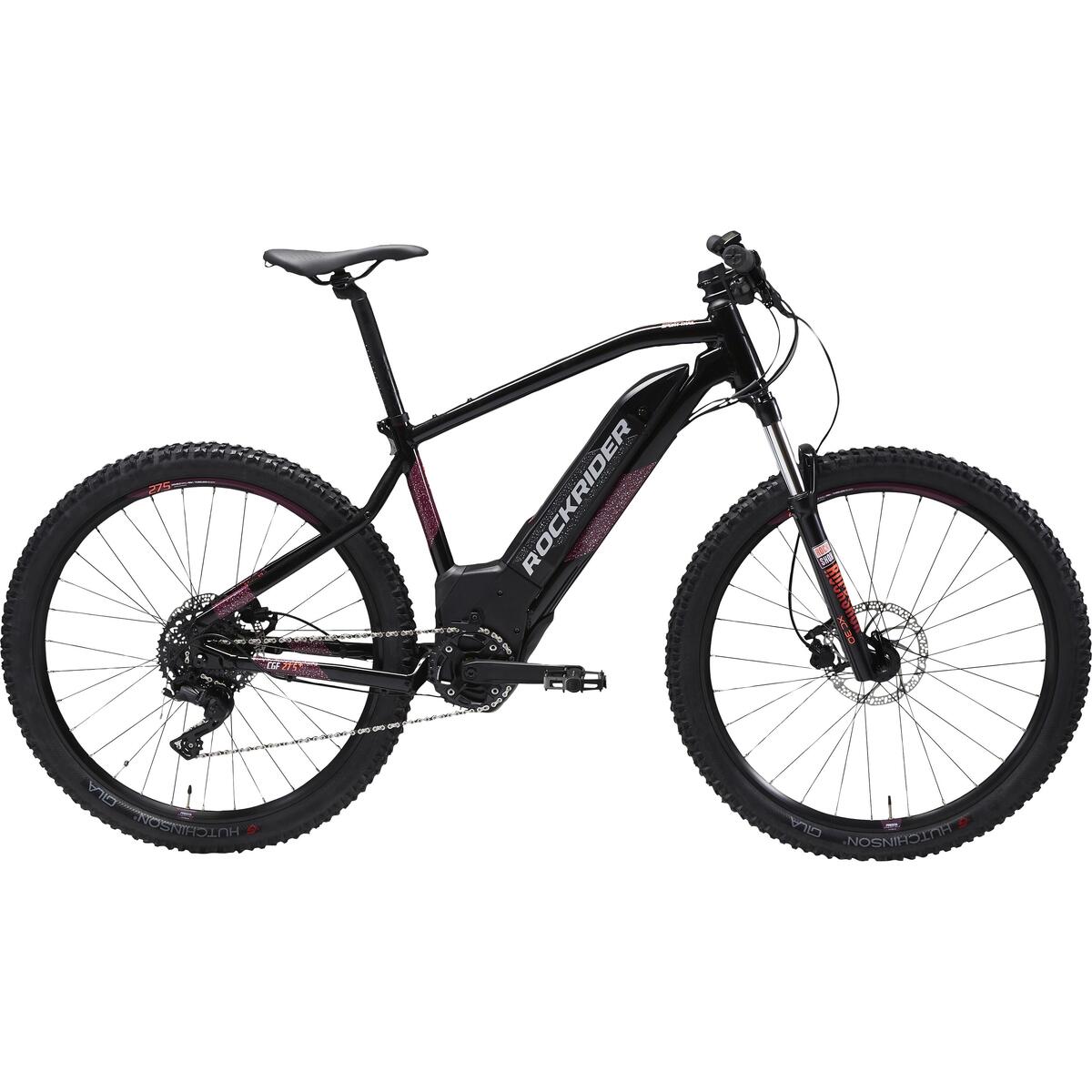 Vélo VTT électrique semi-rigide 27,5" E-ST520 Noir Violet