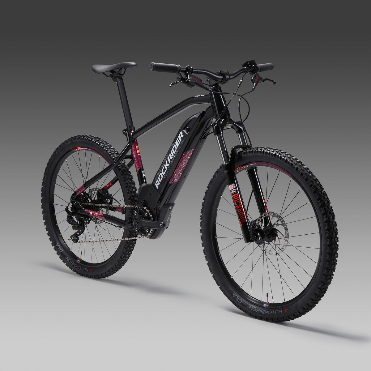 Vélo VTT électrique semi-rigide 27,5" E-ST520 Noir Violet