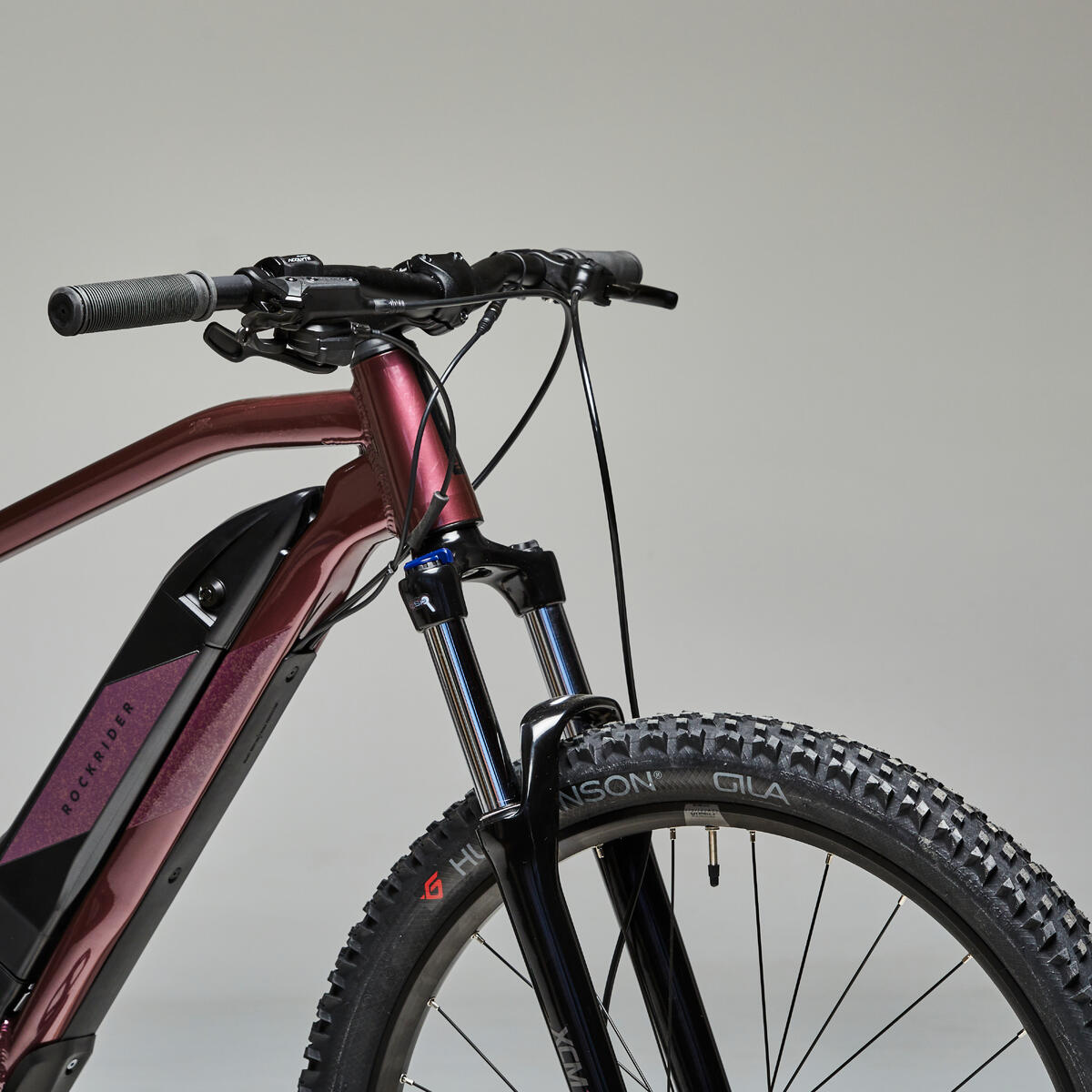 vélo VTT électrique semi-rigide 27,5" femme E-ST 500 prune