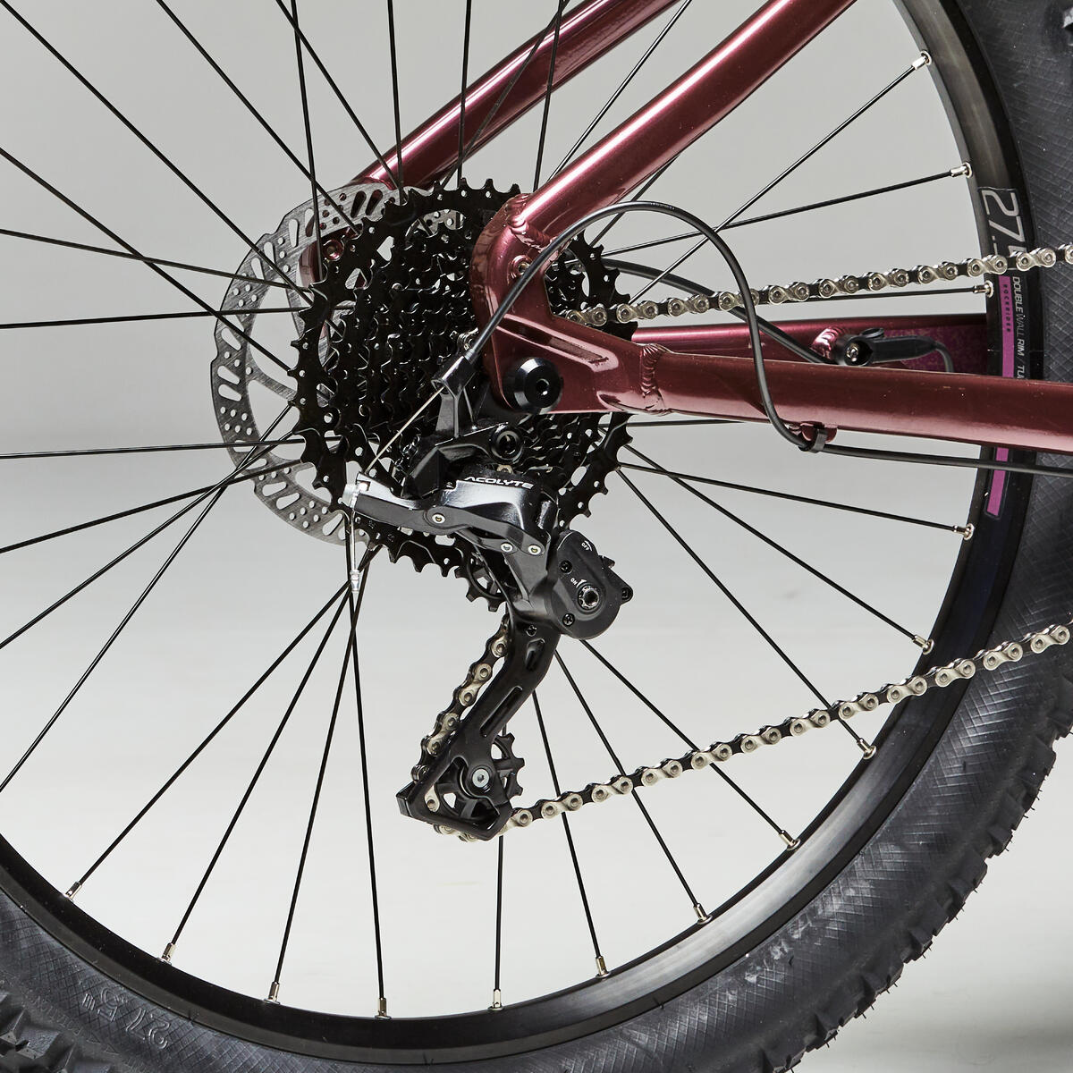 vélo VTT électrique semi-rigide 27,5" femme E-ST 500 prune