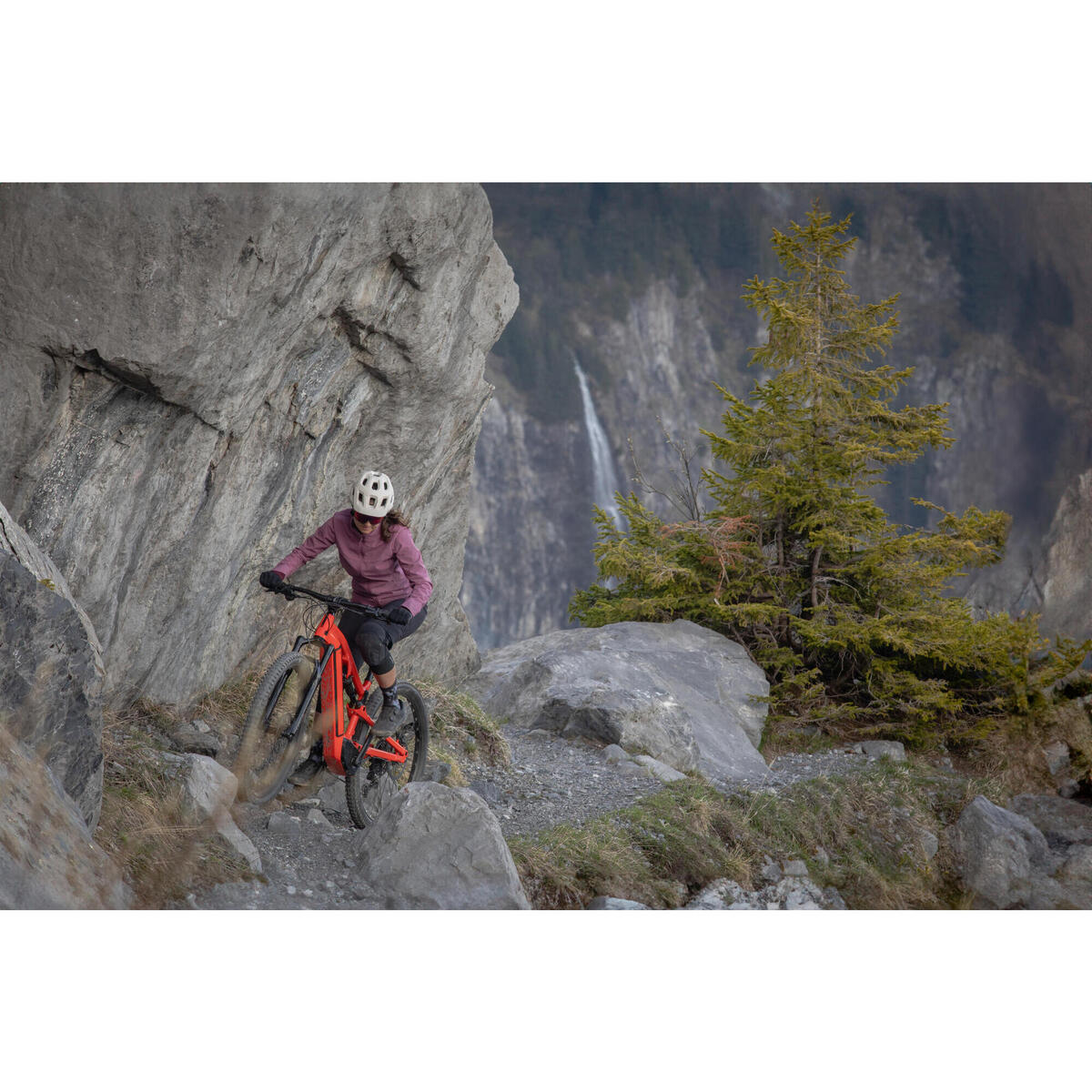 Vélo VTT électrique tout suspendu 29" E-EXPL 520 S Rouge vif