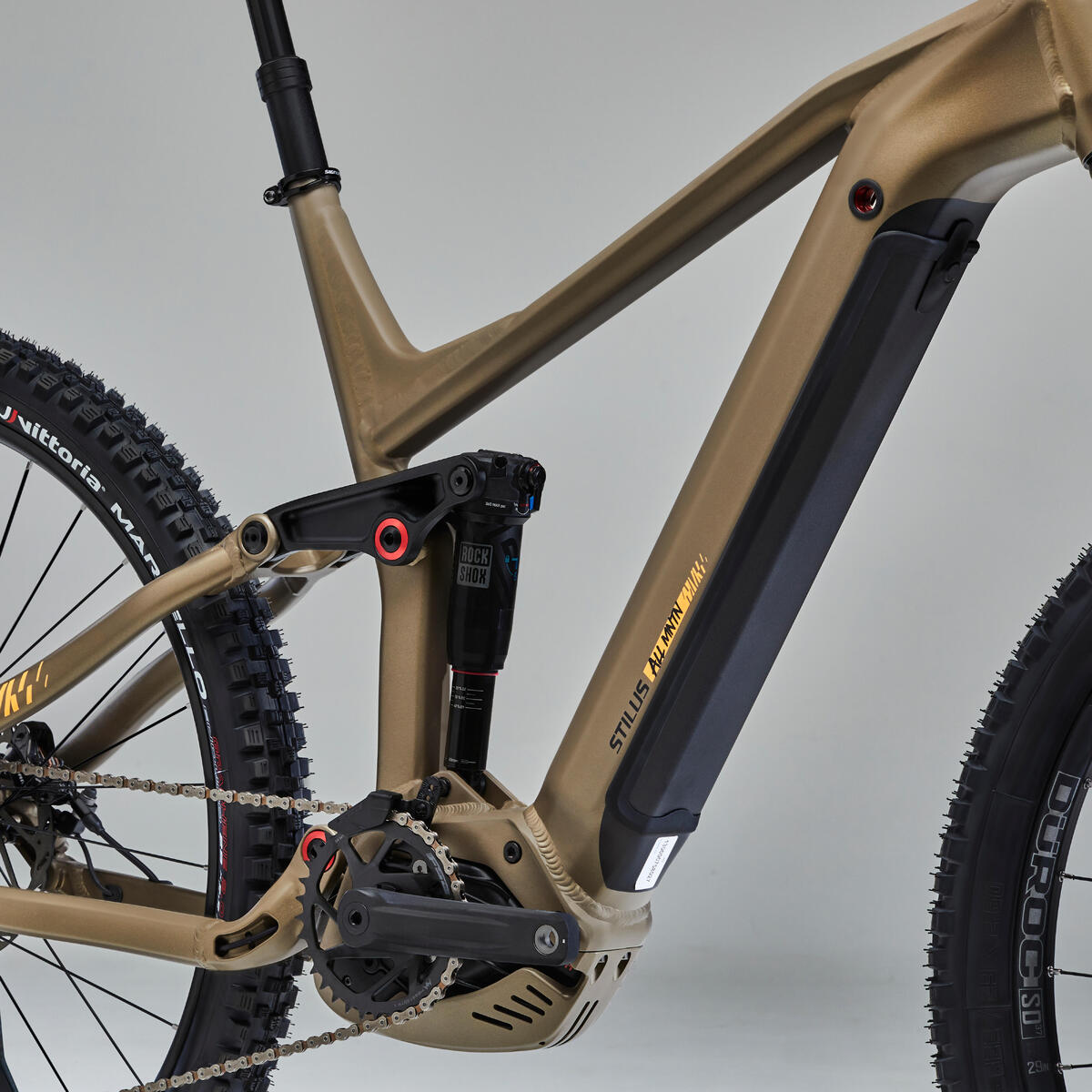 Vélo Vtt électrique tout suspendu 29" STILUS E-ALL MOUNTAIN Ocre