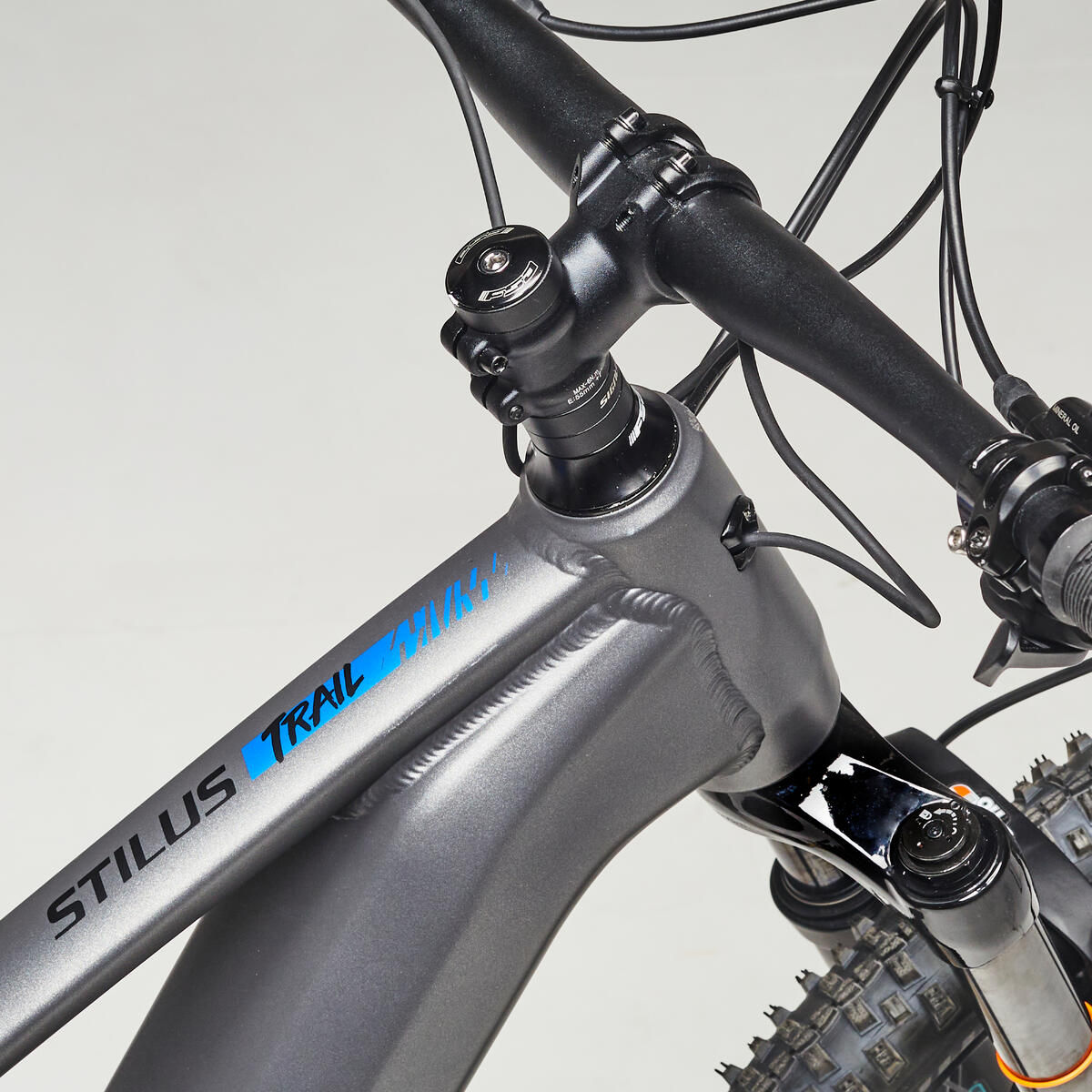 Vélo VTT ELECTRIQUE tout suspendu 29" STILUS E-TRAIL Gris