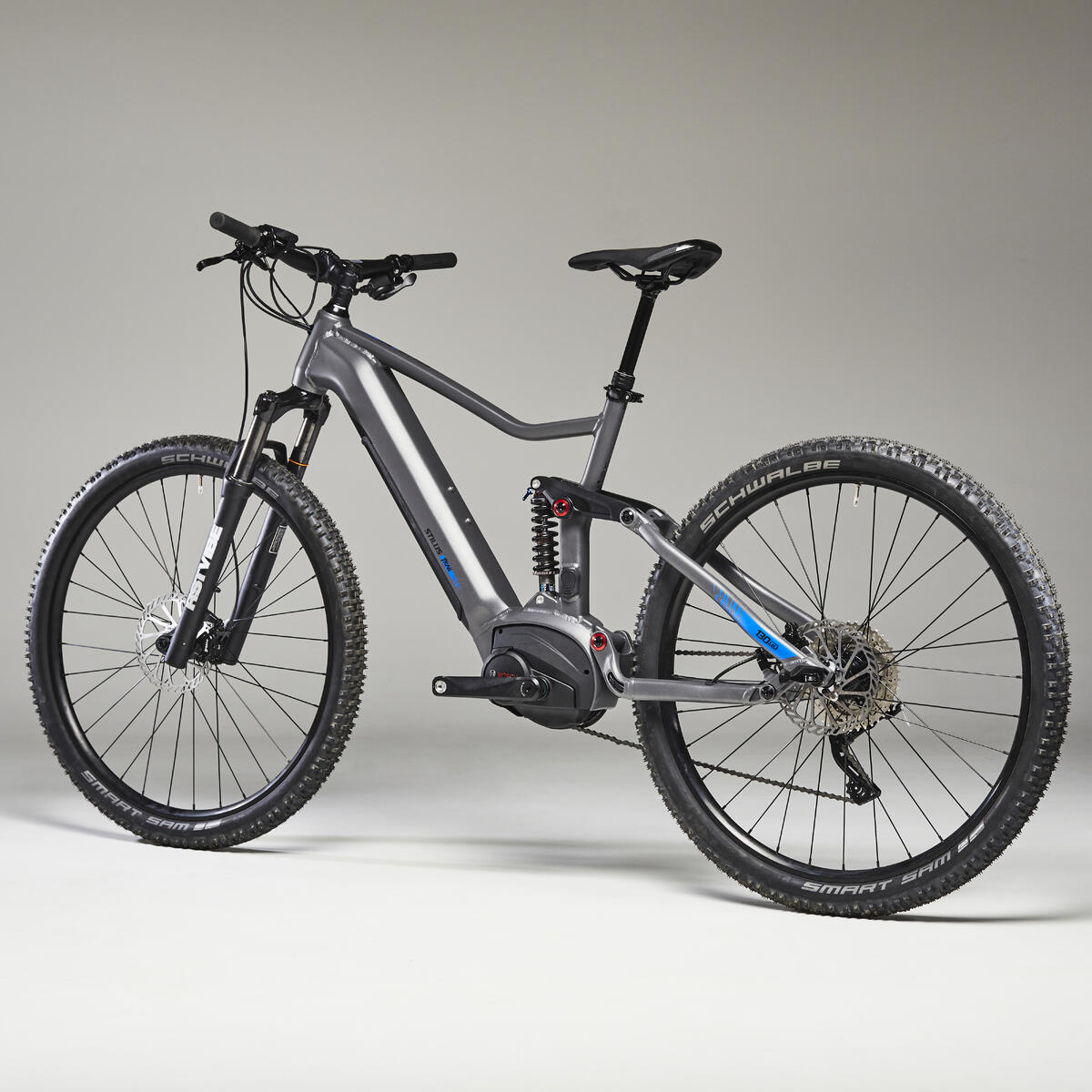 Vélo VTT ELECTRIQUE tout suspendu 29" STILUS E-TRAIL Gris