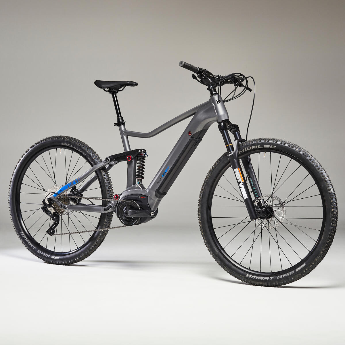 Vélo VTT ELECTRIQUE tout suspendu 29" STILUS E-TRAIL Gris