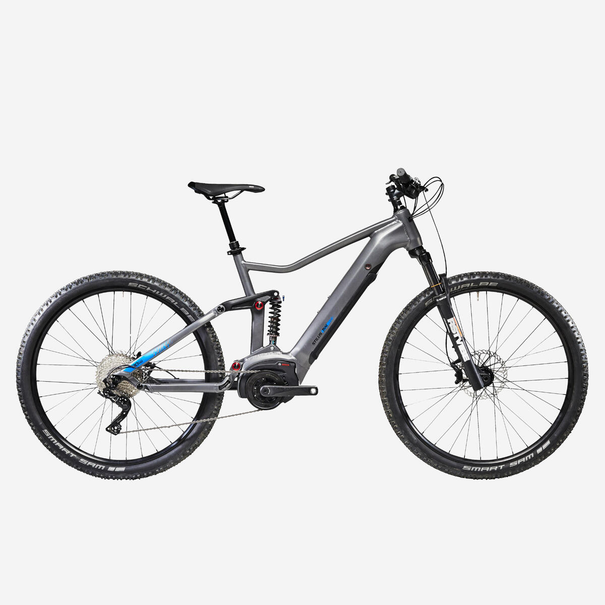 Vélo VTT ELECTRIQUE tout suspendu 29" STILUS E-TRAIL Gris