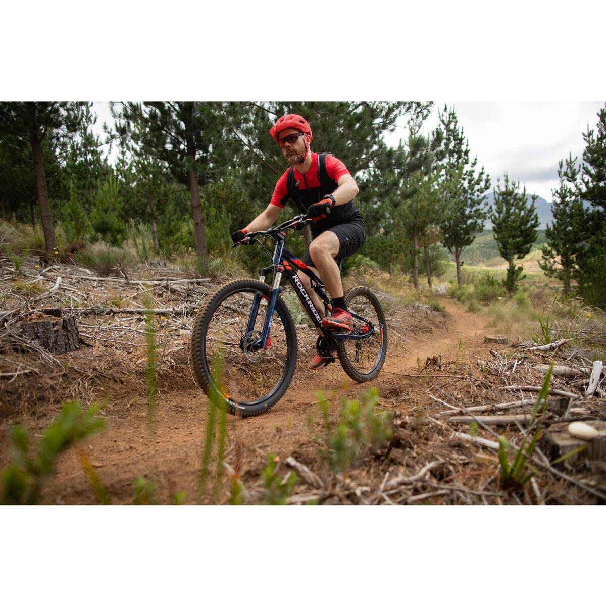 Vélo vtt tout SUSPENDU ST 540 S BLEU ORANGE 27,5"