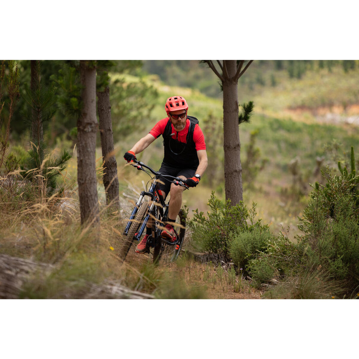 Vélo vtt tout SUSPENDU ST 540 S BLEU ORANGE 27,5"