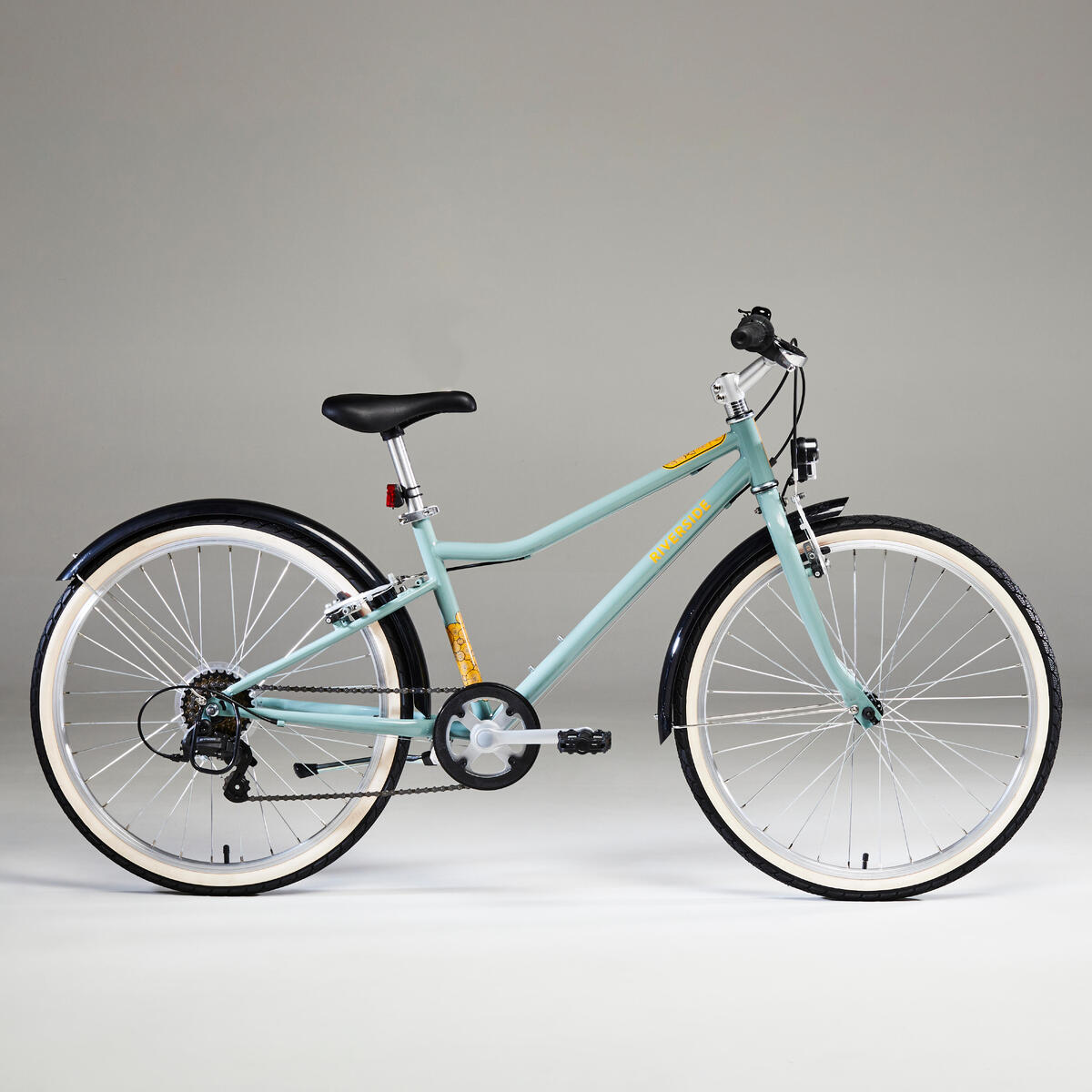 Vélo VTC Enfant RIVERSIDE 500 KAKI 24" 9-12 ans