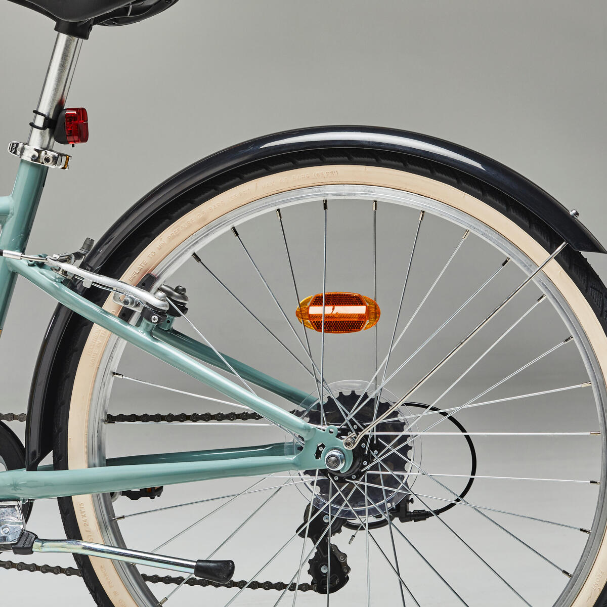 Vélo VTC Enfant RIVERSIDE 500 KAKI 24" 9-12 ans