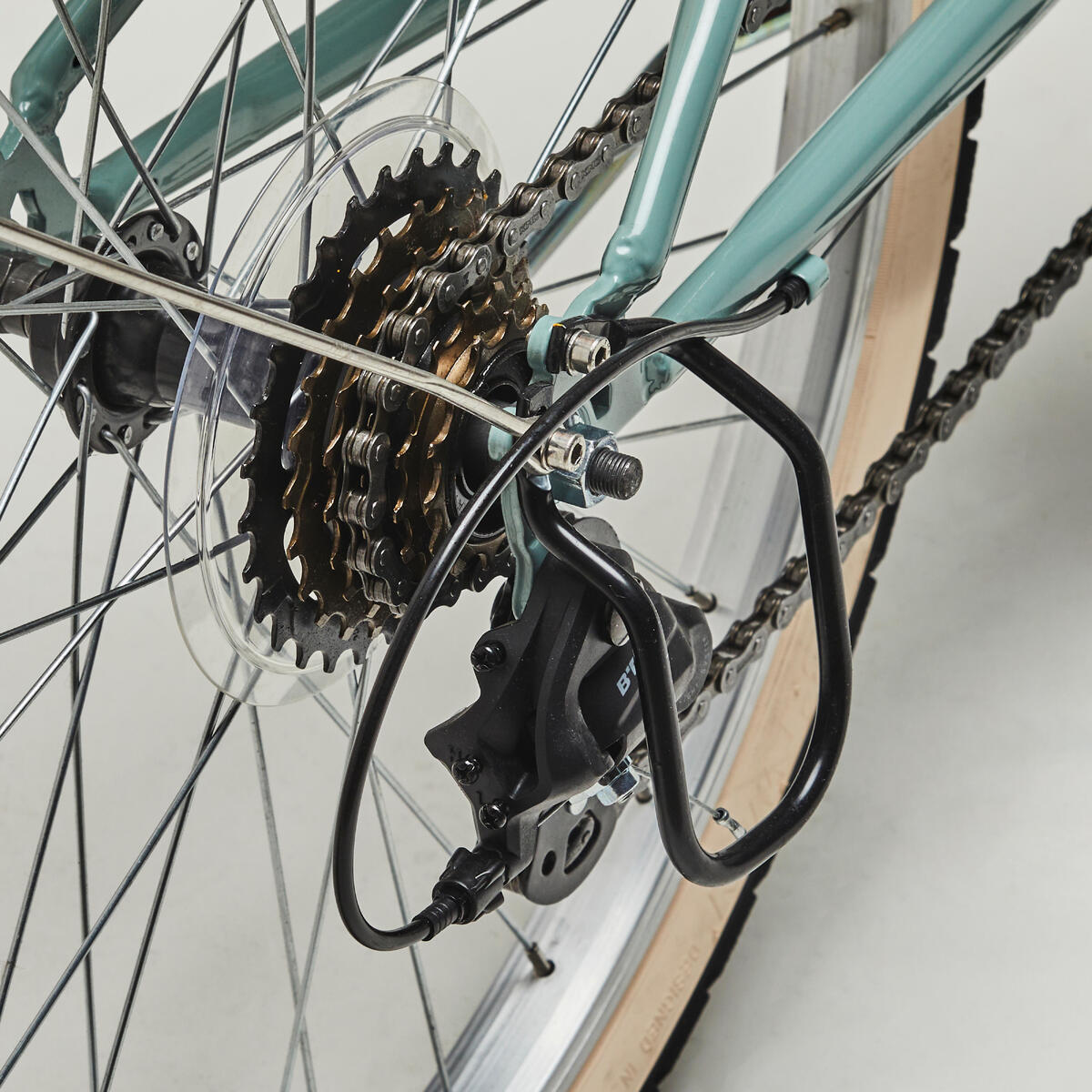 Vélo VTC Enfant RIVERSIDE 500 KAKI 24" 9-12 ans