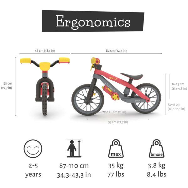 Vélo BMXie draisienne multi-fonctions de 2 à 5 ans