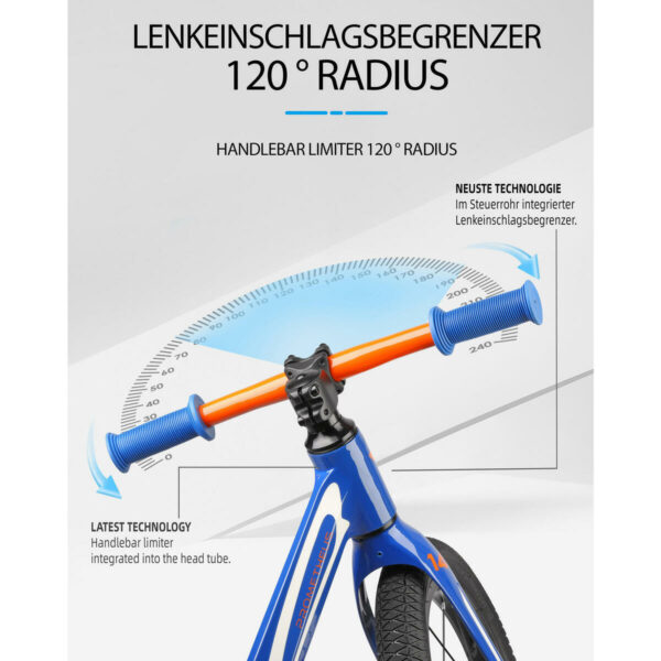 Draisienne 2-3 ans 14/12" Limiteur de braquage