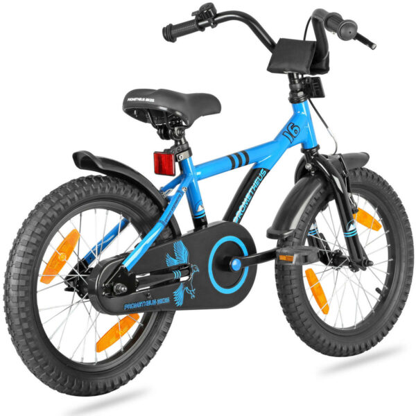Vélo 16" enfant 4-6 ans avec roues stabilisateurs et rétropédalage