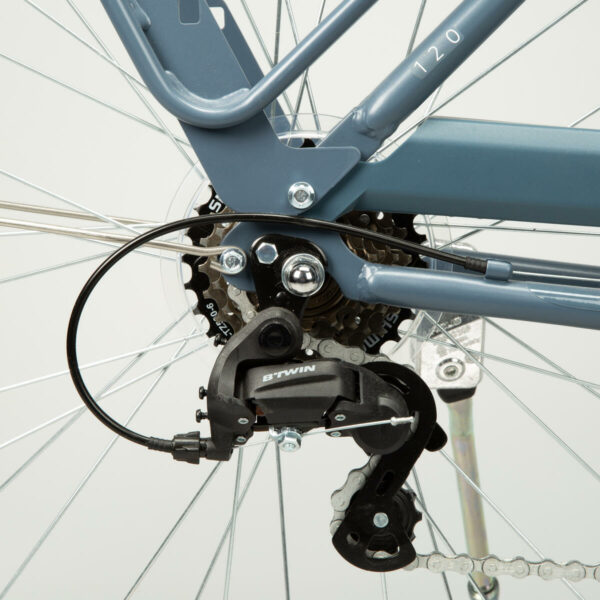 Vélo de ville ELOPS 120 à CADRE BAS BLEU