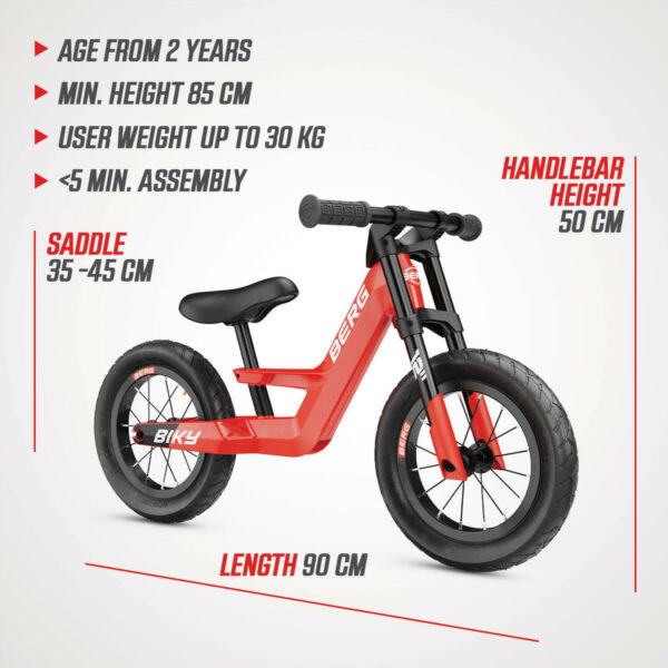 velo-dequilibre-biky-city-rouge_4 Vélo d'équilibre Biky City avec frein à mains 2-5 ans