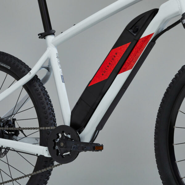 Vélo VTT électrique semi-rigide 27,5" E-ST 100 Blanc Rouge