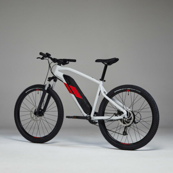 Vélo VTT électrique semi-rigide 27,5" E-ST 100 Blanc Rouge