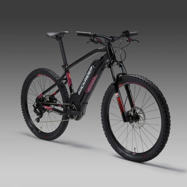 Vélo VTT électrique semi-rigide 27,5" E-ST520 Noir Violet