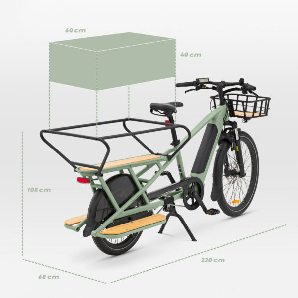 Vélocargo électrique LONGTAIL CHARGEMENT ARRIERE R500E
