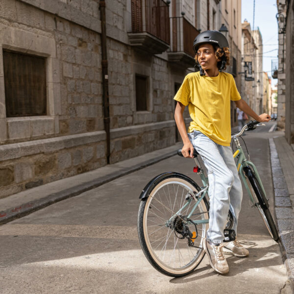 Vélo VTC Enfant RIVERSIDE 500 KAKI 24" 9-12 ans